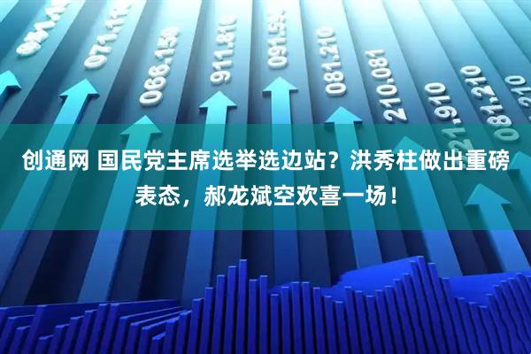 创通网 国民党主席选举选边站？洪秀柱做出重磅表态，郝龙斌空欢喜一场！