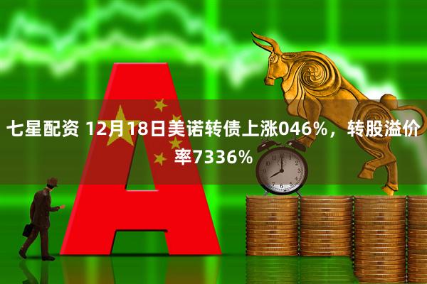 七星配资 12月18日美诺转债上涨046%，转股溢价率7336%