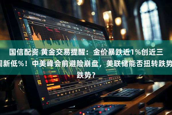 国信配资 黄金交易提醒：金价暴跌近1%创近三周新低%！中美峰会前避险崩盘，美联储能否扭转跌势？