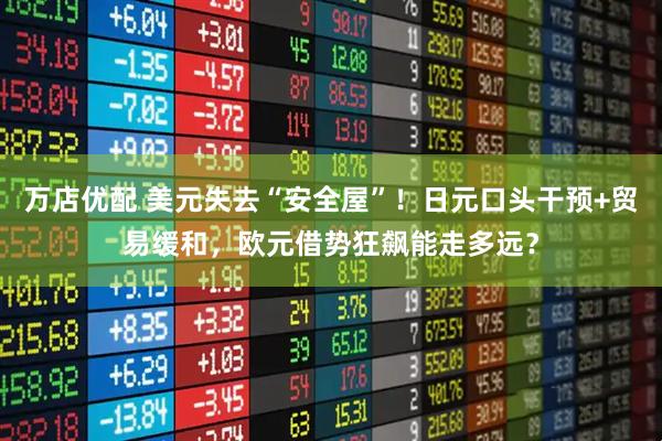 万店优配 美元失去“安全屋”！日元口头干预+贸易缓和，欧元借势狂飙能走多远？